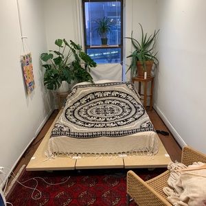 Black and White Elephant Tapestry